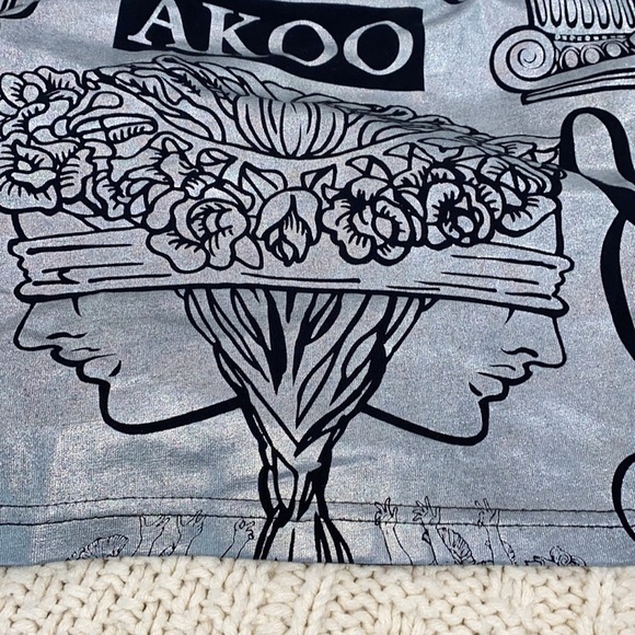 Akoo black & silver graphic T-shirt size 3XL RARE!! - Picture 11 of 11